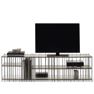 Mogg - Contenitore Metrica Porta Tv struttura brunito ripiani bronzo