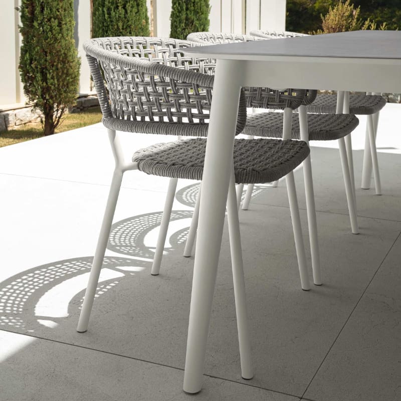 Talenti Poltrona Pranzo Moon Alu white cuscino seduta white longho design palermo 2