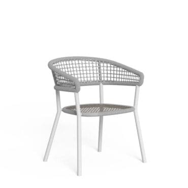 Talenti Poltrona Pranzo Moon Alu white cuscino seduta white longho design palermo
