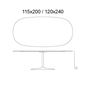 Desalto Tavolo ovale Ellis 454 6 longho design palermo