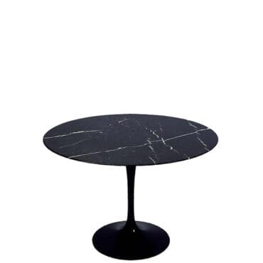 Knoll - Tavolino Saarinen Tulip d51 h37 base nera top marmo marquina