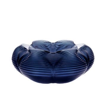 Lalique - Ciotola Fontana Zaha Hadid e Lalique cristallo blu notte