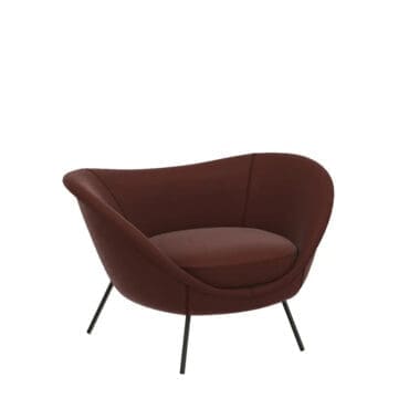 Molteni - Poltrona Giò Ponti D.154.2 velluto vinaccia cat.W