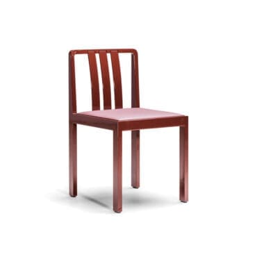 Molteni – Sedia 1 2 3 laccato lucido borgogna seduta pelle speciale