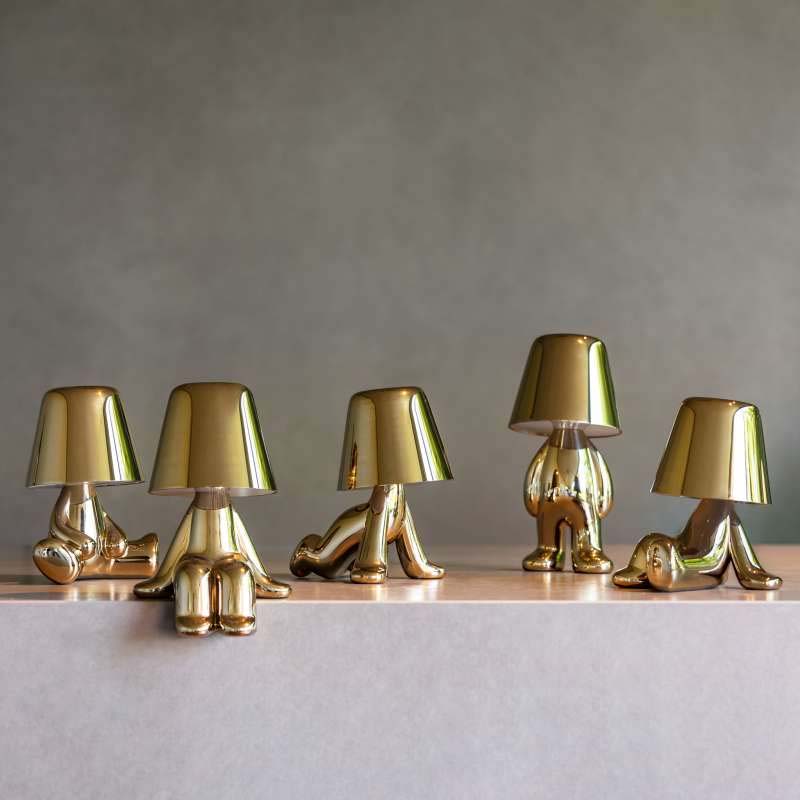 Qeeboo - Lampada Tom Golden Brothers oro LED