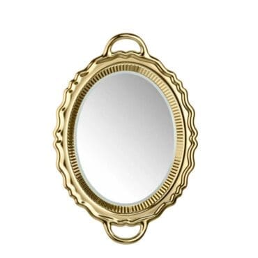 Qeeboo - Specchio Plateau Miroir Metal Finish oro