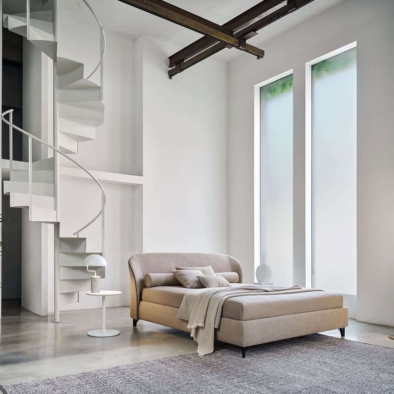 Twils Letto matrimoniale Carnaby 193x203 giroletto H15 con rete 12 longho design palermo