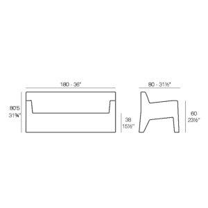 Vondom Divano Jut polietilene misure longho design palermo