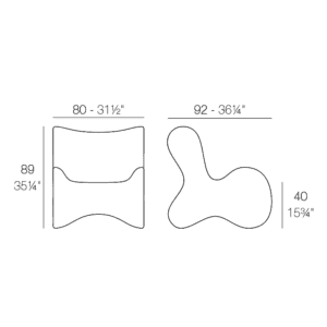 Vondom Poltrona Lounge Pal polietilene misure longho design palermo