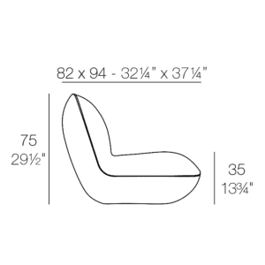 Vondom Sedia Lounge Pillow polietilene verde misure longho design palermo