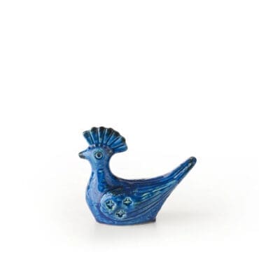 Bitossi Ceramiche - Figura Pavoncella Rimini blu L15