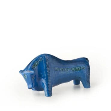 Bitossi Ceramiche - Figura Toro Rimini blu L32