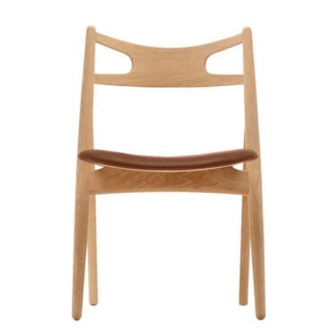 Carl Hansen & Søn - Sedia CH29P Sawbuck rovere olio pelle Thor 307