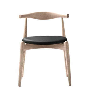Carl Hansen & Søn - Sedia CH20 Elbow rovere olio bianco pelle Thor 359