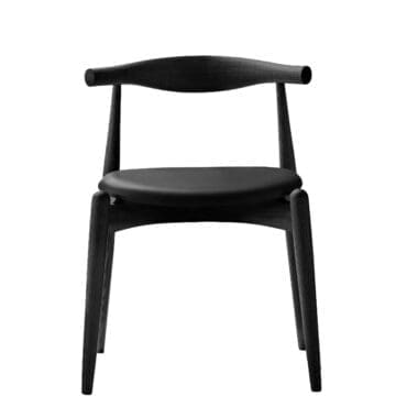 Carl Hansen & Søn - Sedia CH20 Elbow rovere verniciato nero pelle Thor 301