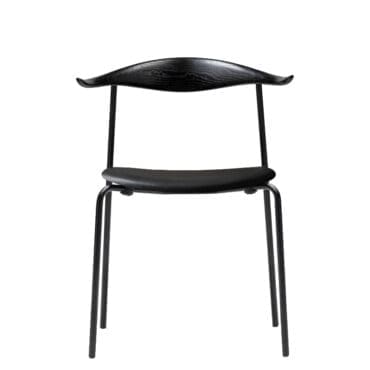 Carl Hansen & Søn - Sedia CH88P rovere acciaio verniciato nero pelle Sif 98