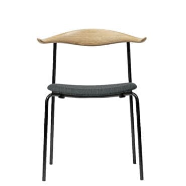 Carl Hansen & Søn - Sedia CH88P rovere olio acciaio verniciato nero tessuto Remix 173