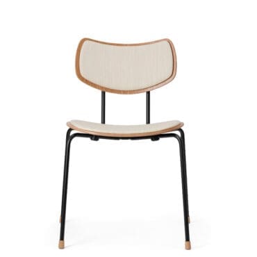 Carl Hansen & Søn - Sedia VLA26P Vega rovere laccato acciaio verniciato nero tessuto