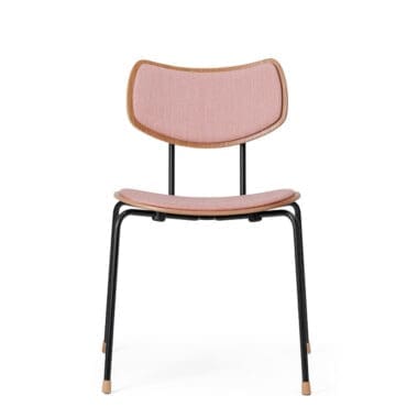 Carl Hansen & Søn - Sedia VLA26P Vega rovere laccato acciaio verniciato nero tessuto