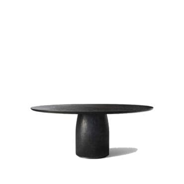 LEMA – Tavolo Bulè d160 piano e colonna marmo ricostruito nero belgianblue