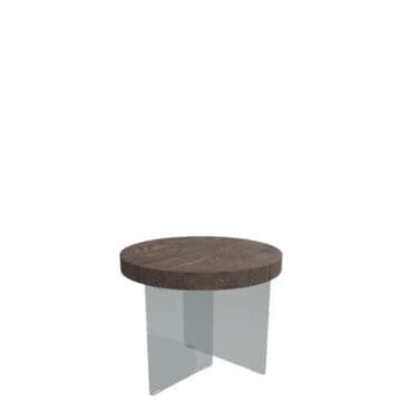 Lago Tavolino rotondo Air Wildwood grigio gambe vetro grigio fumè h41 Longho Design Palermo