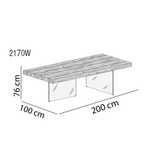 Lago Tavolo Air Wildwood 200x100 Longho Design Palermo