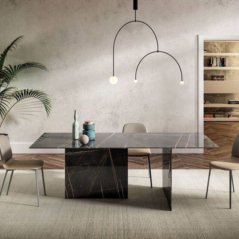 Lago Tavolo rettangolare Stratum due gambe Longho Design Palermo
