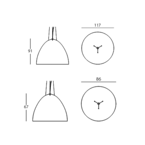 Slide - Lampada a sospensione Plume