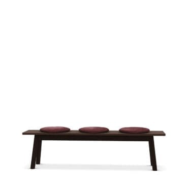 B&B Italia - Panca Bull struttura in rovere tinto fumigato 3 cuscini sedile tessuto cat.B