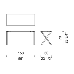 Cappellini Scrivania Bambi verniciato opaco bianco longho design palermo