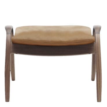 Carl Hansen & Søn - Poggiapiedi FH430 Signature noce olio pelle Sif 95