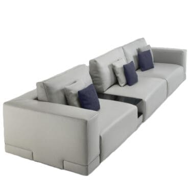 Fiam – Divano componibile Carrara 360x110 pelle cat. PL-2 con tavolino vetro