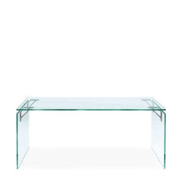 Fiam – Scrivania smontabile Bright L180 vetro trasparente