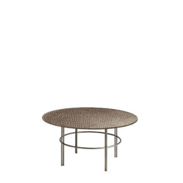 Fiam - Tavolino Cristaline d80 piano vetro fuso retroverniciato