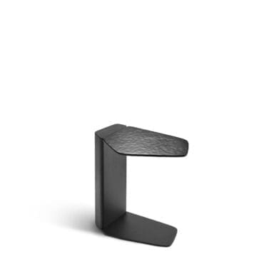 Fiam - Tavolino Stone struttura nera piano vetro nero