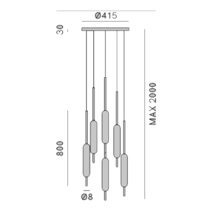 Il Fanale - Lampada a sospensione Typha 285.03