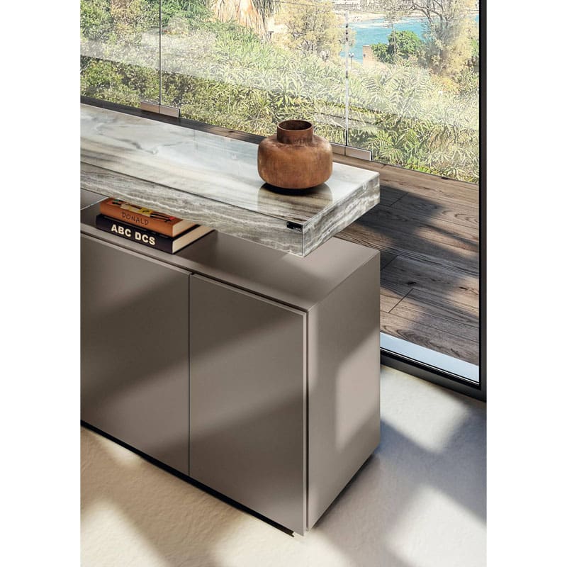 Lago Madia Air 2641 vetro lucido havana mensola xglass lucido onice grigio vetro extrachiaro 2 Longho Design Palermo