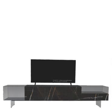 Lago Mobile TV 36e8 Glass 276x56 vetro XGlass lucido Sahara Noir Longho Design Palermo
