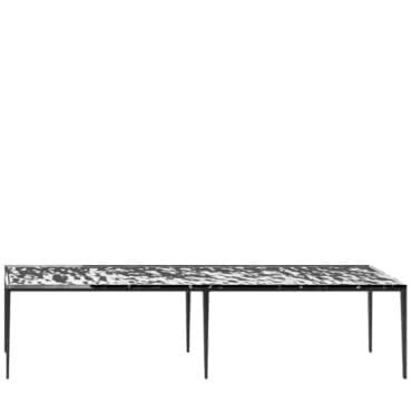 Maxalto - Consolle Soleide 240x48 struttura verniciata piano acciaio specchiante