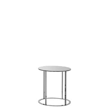 Maxalto - Tavolino ovale Elios struttura cromata lucida piano specchio