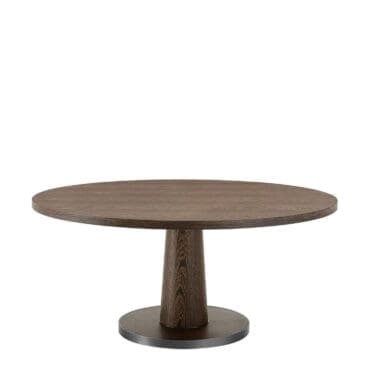Maxalto - Tavolo Convivio d160 struttura e piano wengé naturale bordo nickel bronzato