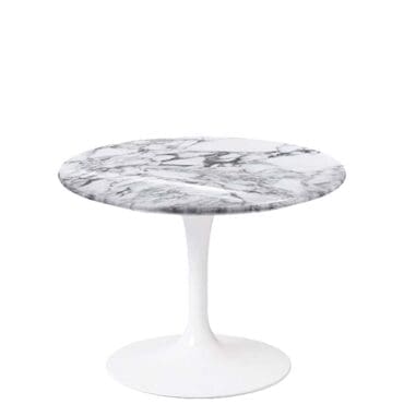 Knoll - Tavolino Saarinen Tulip marmo Arabescato bianco base rilsan bianco d51 h37