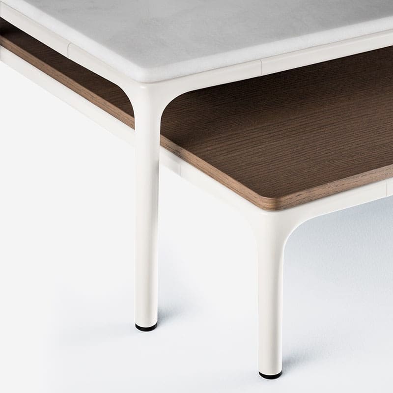 MDF Italia Tavolino Yale Low Table bianca Longho Design Palermo