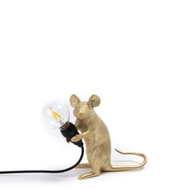 Seletti - Lampada da tavolo Mouse Lamp Mac Gold