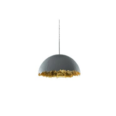 Catellani&Smith - Lampada da parete PostKrisi 49 d60 oro esterno bianco