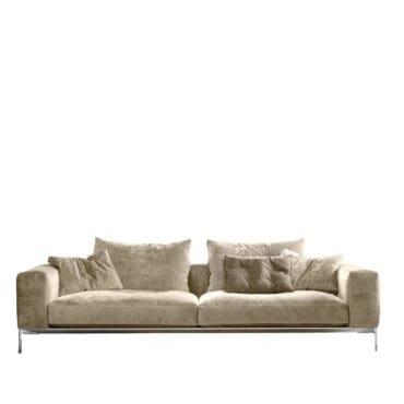 Désirée Divano modulare Savoye rivestito in pelle o tessuto longho design palermo