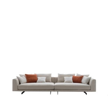 Désirée Divano modulare Sheridan rivestito in pelle o tessuto longho design palermo