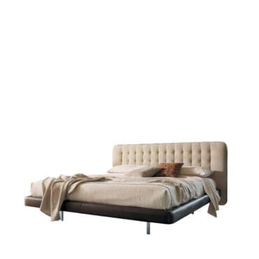 Désirée - Letto matrimoniale Dedalo up rivestito in tessuto o pelle