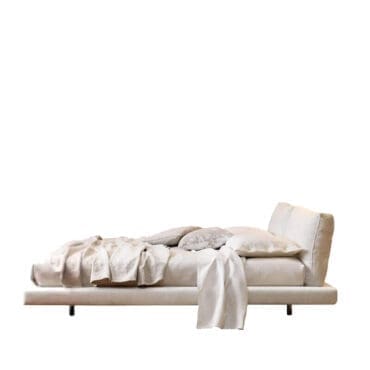 Désirée - Letto matrimoniale Ozium rivestito in tessuto o pelle