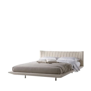 Désirée - Letto matrimoniale Shellon rivestito in tessuto o pelle